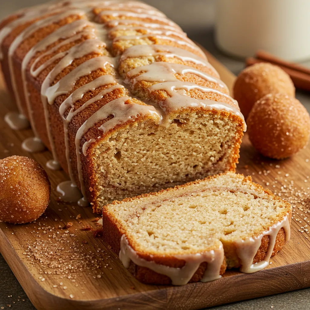 Deliciously Easy Cinnamon Donut Loaf